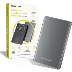 Mobile Origin PB1 Wireless Magsafe Power Bank 5000mAh 20W με Θύρα USB-C Power Delivery Grey