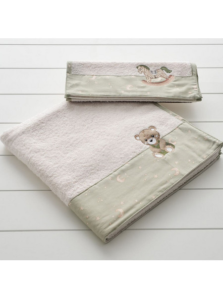 Vesta Home Teddy Σετ Βρεφικές Πετσέτες 2τμχ 400gr/m²