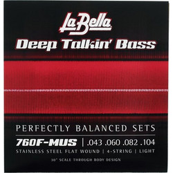 La Bella 760F-MUS Σετ 4 Χορδές Ηλεκτρικού Μπάσου Stainless Steel 43-104" Light Tension 3/4
