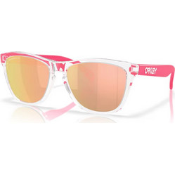 Oakley OO9013 M9 Γυναικεία Γυαλιά Ηλίου Τετράγωνα Κοκάλινα Διαφανές Ροζ με Πορτοκαλί Φακό