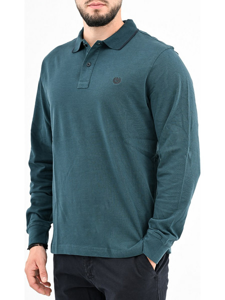 Ascot Ανδρική Μπλούζα Polo Μακρυμάνικη Πράσινη 15281317-66