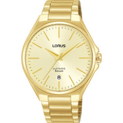Lorus Ανδρικό Ρολόι με Χρυσό Μεταλλικό Μπρασελέ RS950DX9