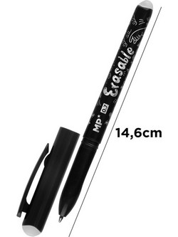 MP Στυλό Gel που Σβήνει 0.7mm Μαύρο PE212N-S
