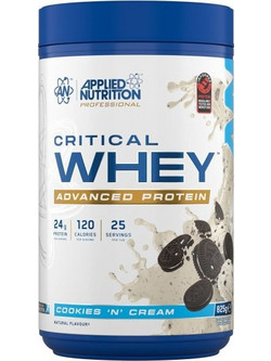 Applied Nutrition Critical Whey Cookies & Cream Πρωτεΐνη Ορού Γάλακτος Γράμμωσης Χωρίς Γλουτένη 825gr