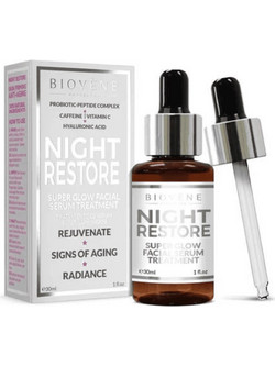 Biovene Barcelona Night Restore Ενυδατικό Serum Προσώπου με Βιταμίνη C Κολλαγόνο Προβιοτικά & Υαλουρονικό 30ml