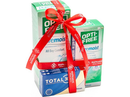 Alcon Μηνιαίοι Φακοί Επαφής 2τμχ + 1 Optifree 300ml + 90ml