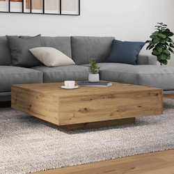 vidaXL Τραπεζάκι Σαλονιού Τετράγωνο Ξύλινο Μ100xΠ100xΥ31cm 863007