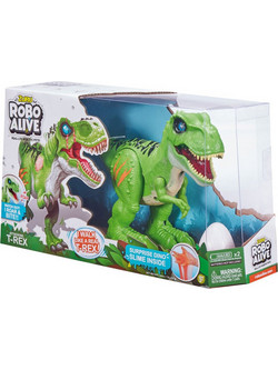 Zuru Robo Alive Φιγούρα Δεινόσαυρος T-Rex με Αυγό Slime Πράσινος για 3+ Ετών