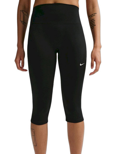 Nike One Γυναικείο Κολάν Capri Ψηλόμεσο Μαύρο IO1281-010