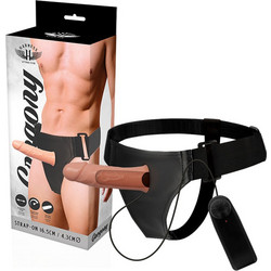 Harness Attraction Gregory Harness Strap On με Dildo 16.5cm & Δόνηση Flesh