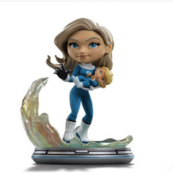 Iron Studios DC Fantastic Four Mini Co Invisible Woman and Franklin 15cm