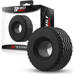 IntoYou Beast Rings Tyre Ring 28mm BR-149 Ελαστικό Δαχτυλίδι Πέους Σιλικόνης 2.8cm Μαύρο