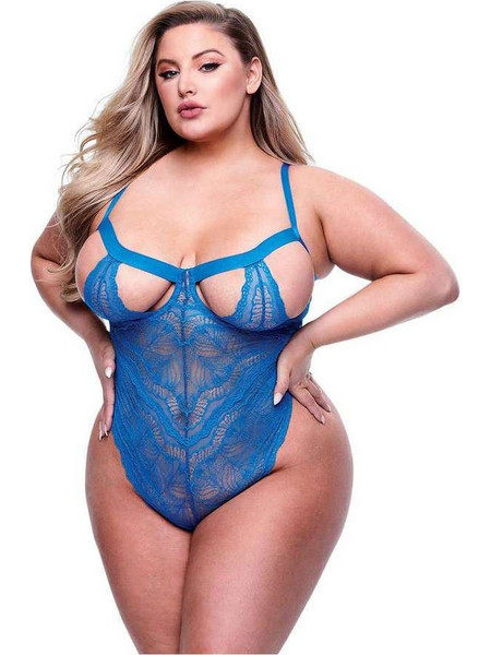 Baci Sexy Κορμάκι Brazil See Through με Δαντέλα Μπλε 4890808248973