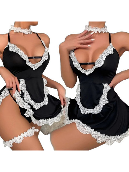 Kinksters Sexy Στολή Καμαριέρα Μαύρη Λευκή 692804821179