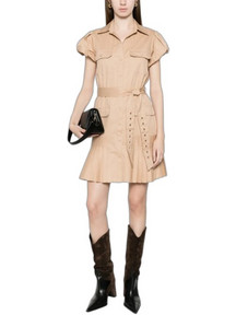 TWINSET Mini Καλοκαιρινό Καθημερινό Φόρεμα Σεμιζιέ Ταμπά 261TT201212145