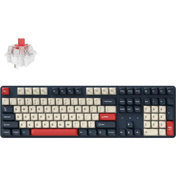 Keychron J5 QMK Ασύρματο Μηχανικό Gaming Πληκτρολόγιο με Keychron Super Red Διακόπτες RGB Blue