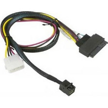 Supermicro CBL-SAST-0957 Καλώδιο Σκληρού Δίσκου mini SAS to 2 x 4-Pin PCIe 0.55m Black