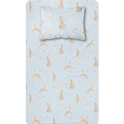 Borea Σετ Παιδικά Σεντόνια Μονά Βαμβακερά 160x240 Blush Light Blue 2τμχ