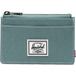 Herschel Oscar Μικρό Υφασμάτινο Γυναικείο Πορτοφόλι με Φερμουάρ Πετρόλ