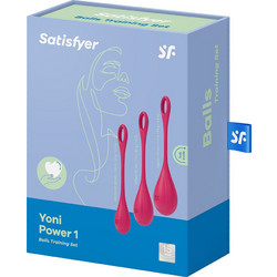 Satisfyer Yoni Power 1 Σετ Κολπικές Μπάλες Κόκκινες 3τμχ