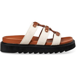 Envie Shoes Δερμάτινα Γυναικεία Σανδάλια Λευκά E32-21086-36