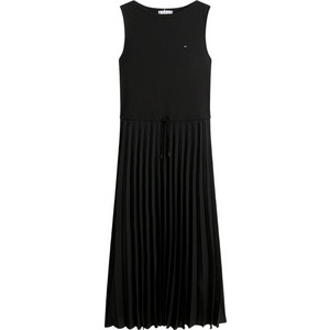 Tommy Hilfiger Midi Καλοκαιρινό Καθημερινό Φόρεμα Μαύρο WW0WW49312-BDS