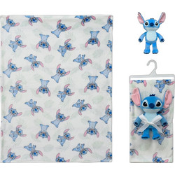 Dimcol Stitch 28 Κουβέρτα Αγκαλιάς Fleece με Λούτρινο 75x100 Λευκή