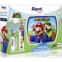 Signal Super Mario Οδοντόβουρτσα + Οδοντόκρεμες 2x75ml + Τάπερ