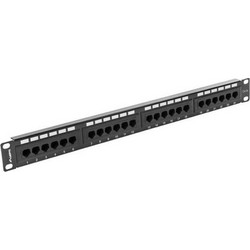 Lanberg PPU5-1024-B Patch Panel Keystone Rack 1U 19" 24 Θυρών Cat.5e Unshielded UTP