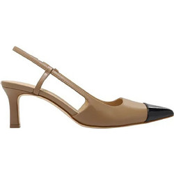 Michael Kors Γόβες Slingback Δερμάτινες με Λεπτό Χαμηλό Τακούνι Μπεζ 40R6AOMS1L-297