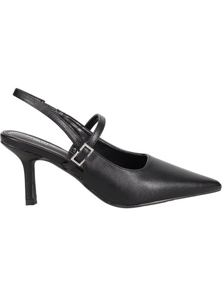 Migato Γόβες Slingback Δερμάτινες με Τακούνι Στιλέτο Μαύρες 100041324-014