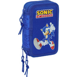 Safta Sonic Κασετίνα Γεμάτη με 3 Θήκες Μπλε S4313738