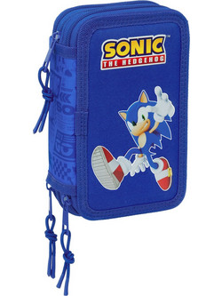 Safta Sonic Κασετίνα Γεμάτη με 3 Θήκες Μπλε S4313738