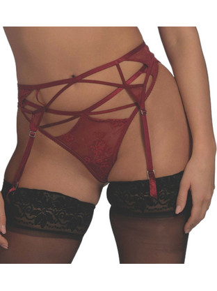 After Eden Thirza Γυναικείο Sexy String με Δαντέλα Μπορντό 10.35.6180