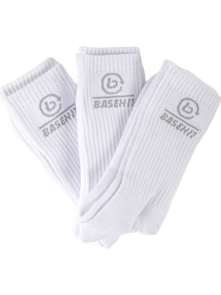 Basehit Ανδρικές Κάλτσες Ψηλές Λευκές 3Pack 212.BU08.04