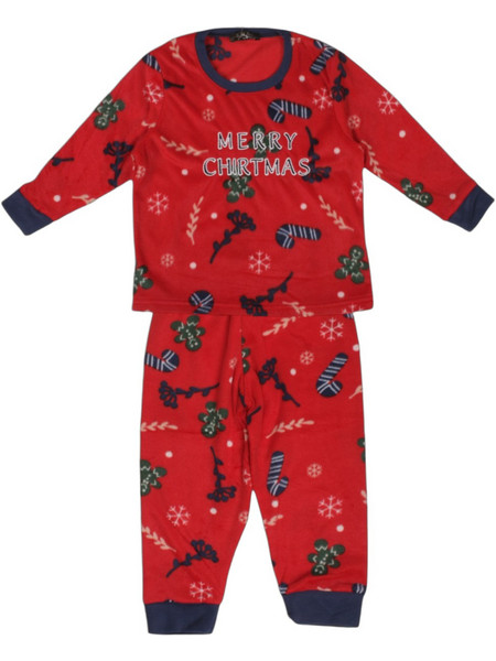Sexen Merry Christmas Παιδική Πιτζάμα Fleece Χειμωνιάτικη Κόκκινη 23072K