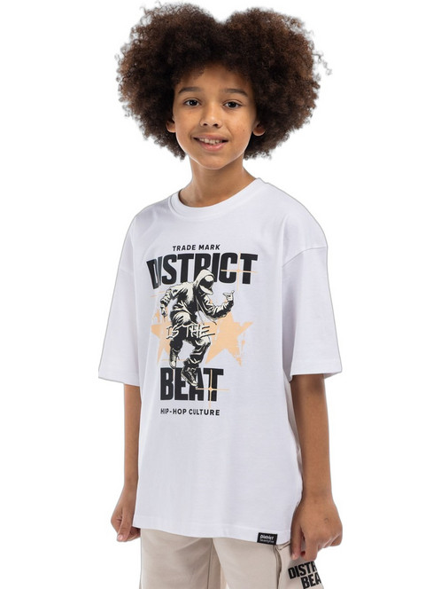 District75 Παιδικό T-Shirt Κοντομάνικο Λευκό 126KBSS-713-091