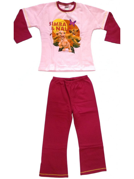 Helios Lion King Simba & Nala Παιδική Πιτζάμα Συνθετική Χειμωνιάτικη Κόκκινη Ροζ 86655-00