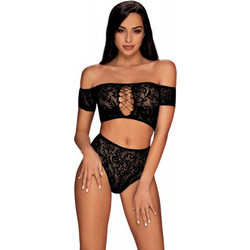 Obsessive Inessita Σετ Sexy Εσώρουχα See Through με Δαντέλα Μαύρα 59016882331
