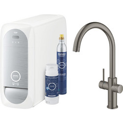 GROHE Blue Home 31455AL1 Μπαταρία Κουζίνας Πάγκου Τριπλής Παροχής Ανάμεικτη Γκρι