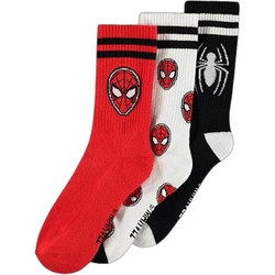 Difuzed Spiderman Ανδρικές Κάλτσες Ψηλές με Σχέδια Κόκκινες Λευκές Μαύρες 3Pack SS207630SPN-4346