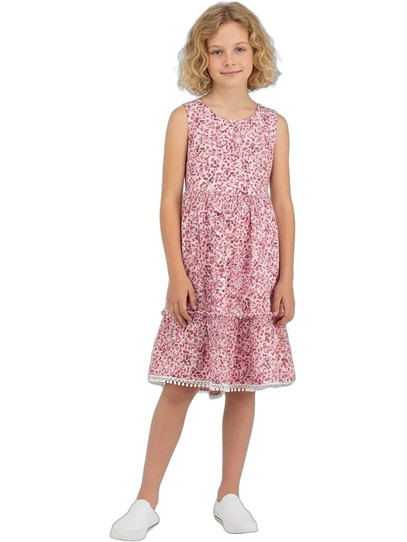 Joyce Παιδικό Φόρεμα Floral Ροζ 2645623
