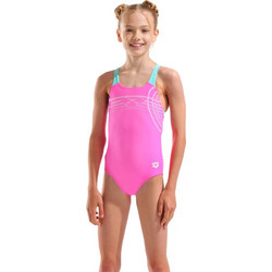 Arena unrise Swimsuit Swim Pro Back Αθλητικό Παιδικό Μαγιό Ολόσωμο για Κορίτσι Φούξια Τιρκουάζ 010762-980