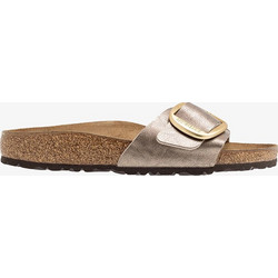 Birkenstock Madrid Big Buckle Δερμάτινα Γυναικεία Σανδάλια Ανατομικά Χρυσά 1016237