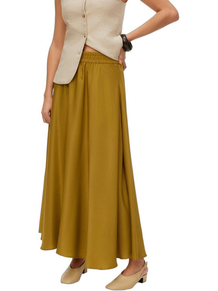 Vero Moda Μακριά Φούστα Υφασμάτινη Ταμπά 10345221