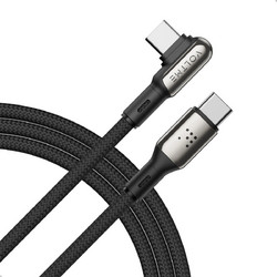 Voltme VO-C2069 Braided Angle 90° USB-C to USB-C 60W 1.2m Black