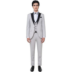 Versace 19V69 Carlo Ανδρικό Κοστούμι Σμόκιν Χειμερινό με Στενή Εφαρμογή & Γιλέκο Γκρι 07.35