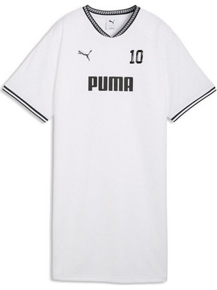 Puma Sport Relaxed Jersey Mini Καλοκαιρινό Αθλητικό Φόρεμα Floral Λευκό 691869-02