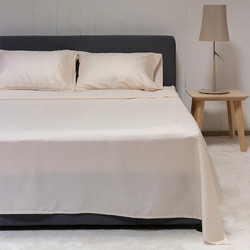 Naf Naf Σετ Σεντόνια Μονά Βαμβακοσατέν 170x270 Unique Light Beige