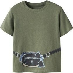 Name It Παιδικό T-Shirt Κοντομάνικο Χακί 13251029